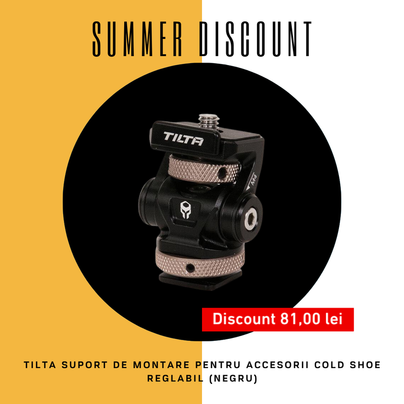 Tilta Suport de montare pentru accesorii cold shoe reglabil (negru)