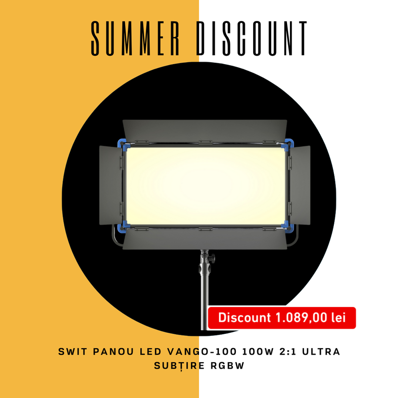 Swit Panou LED VANGO-100 100W 2:1 Ultra subțire RGBW