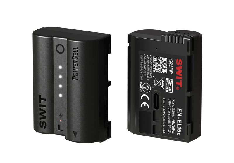 Swit Baterie PowerCell EN-EL15c USB-C 16Wh cu indicatori - pentru Nikon