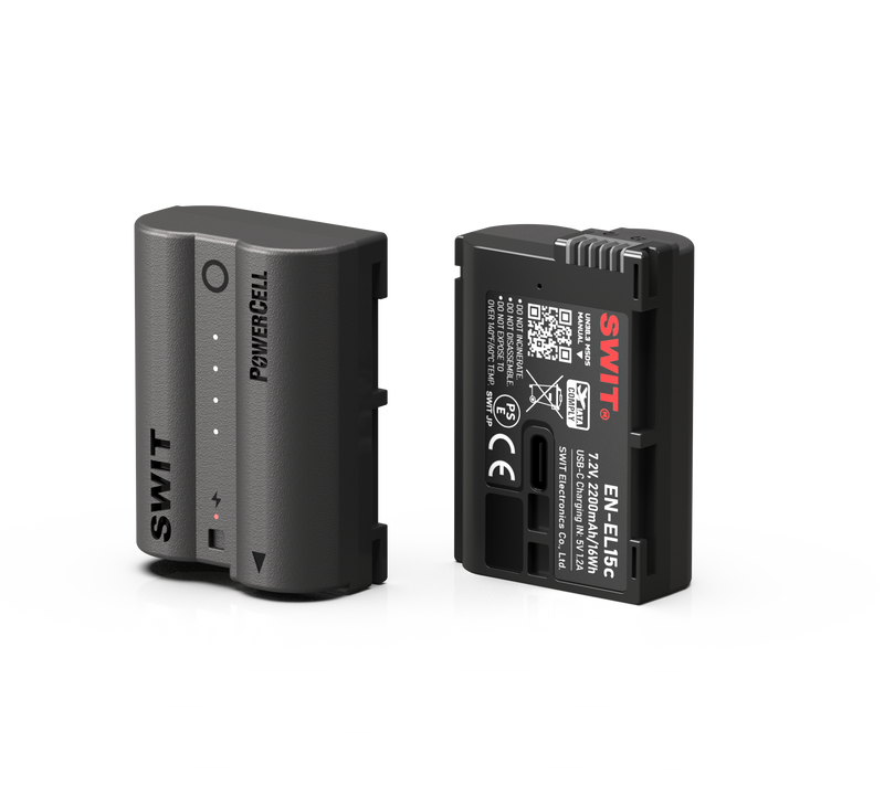 Swit Baterie PowerCell EN-EL15c USB-C 16Wh cu indicatori - pentru Nikon