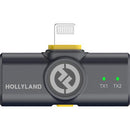 Hollyland Lark M2 Sistem Combo Microfon Lavaliera Wireless 2.4 GHz (Shine Charcoal)
