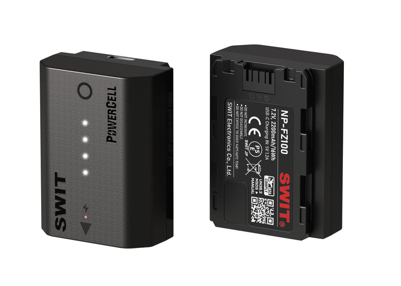 Swit Baterie PowerCell NP-FZ100 USB-C 16Wh cu indicatori - pentru Sony