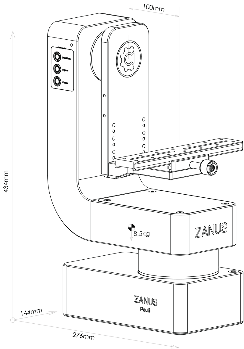 Zanus Robotics Cap Pan Tilt PAULI