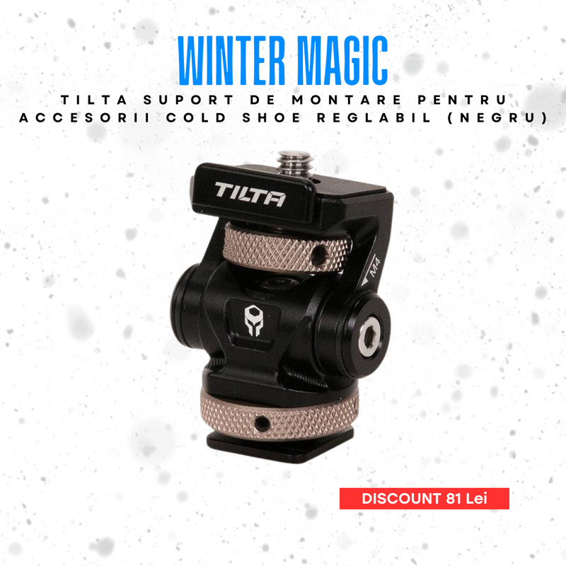 Tilta Suport de montare pentru accesorii cold shoe reglabil (negru)